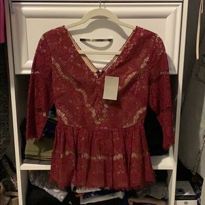 Structured Lace Peplum